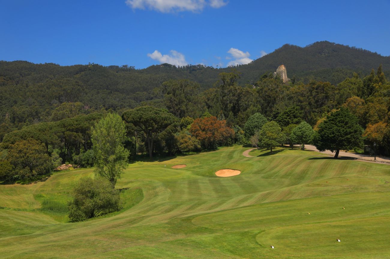 Blick auf das 22. Loch (Golfplatz Monastery Course)