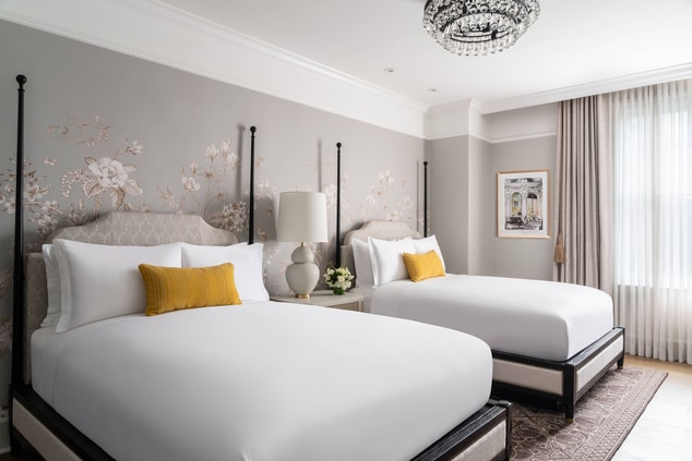 Guest room with two queen beds at New Orleans hote