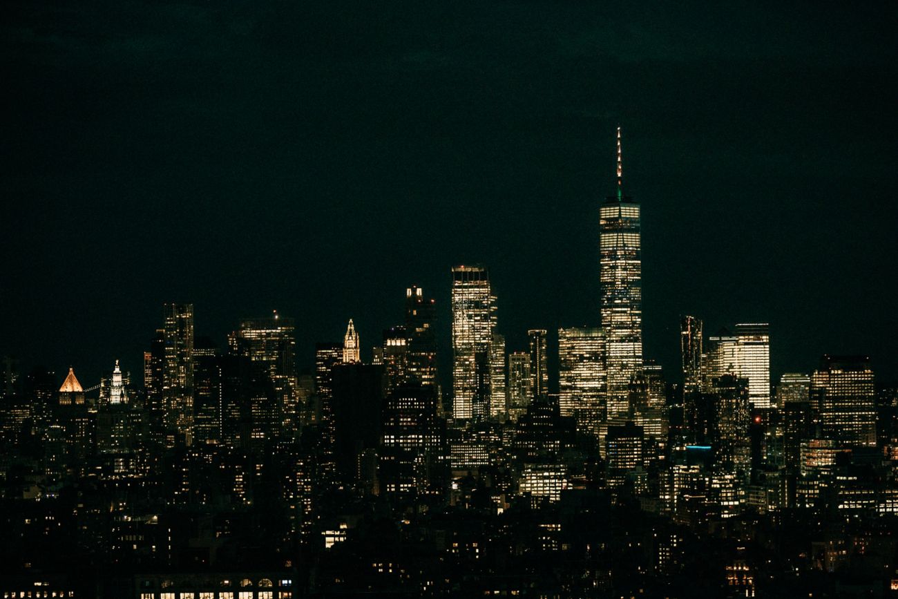 New York City night skyline