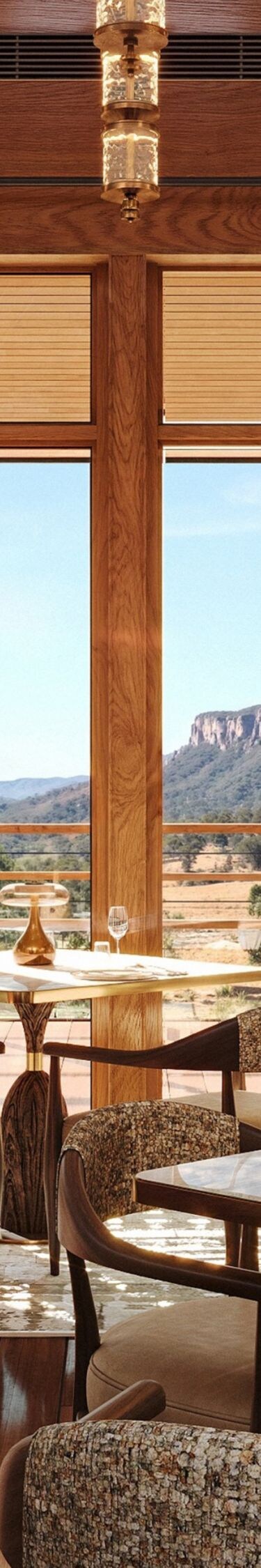 Dining room overlooking Wolgan Valley
