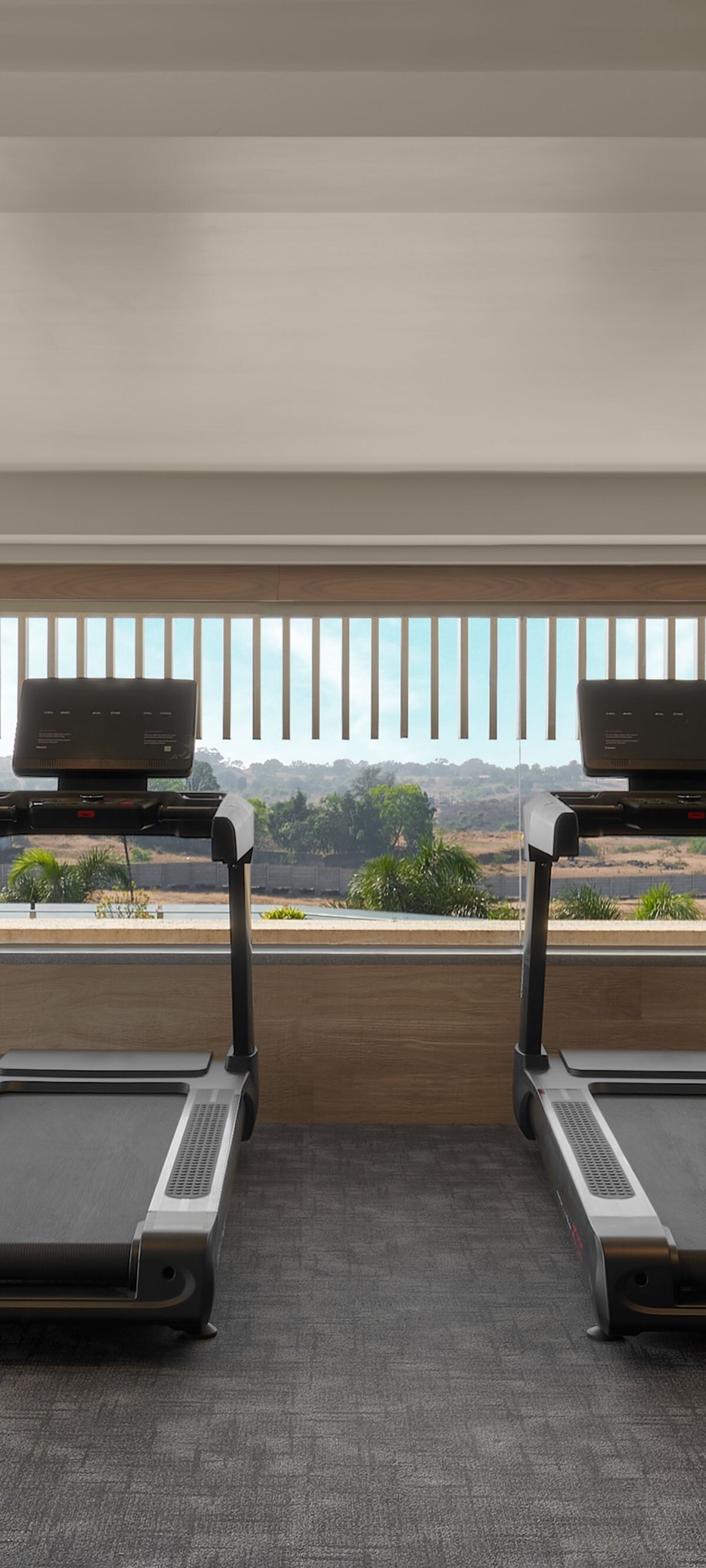 Fitness center with cardio equipment and weights