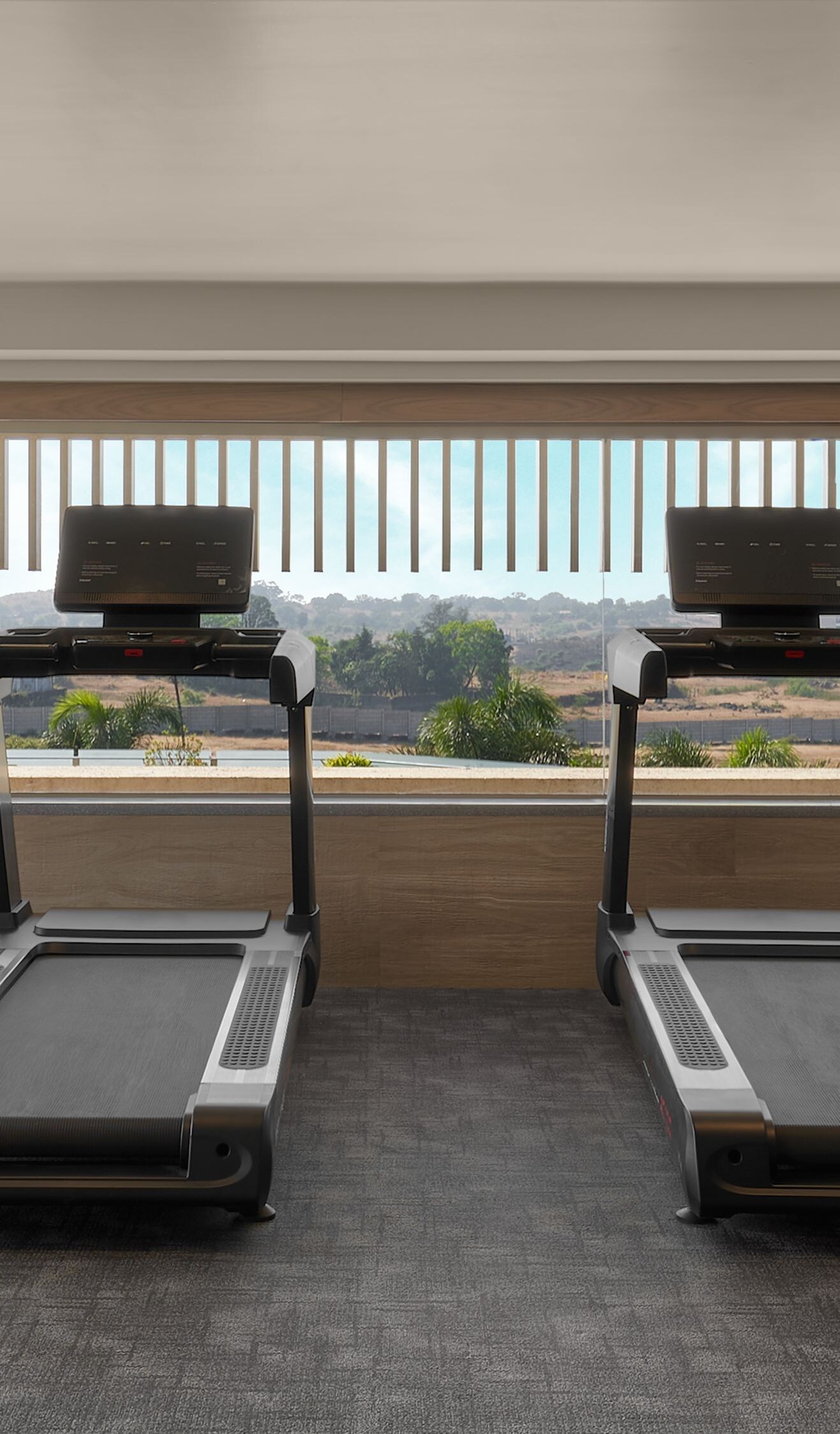 Fitness center with cardio equipment and weights