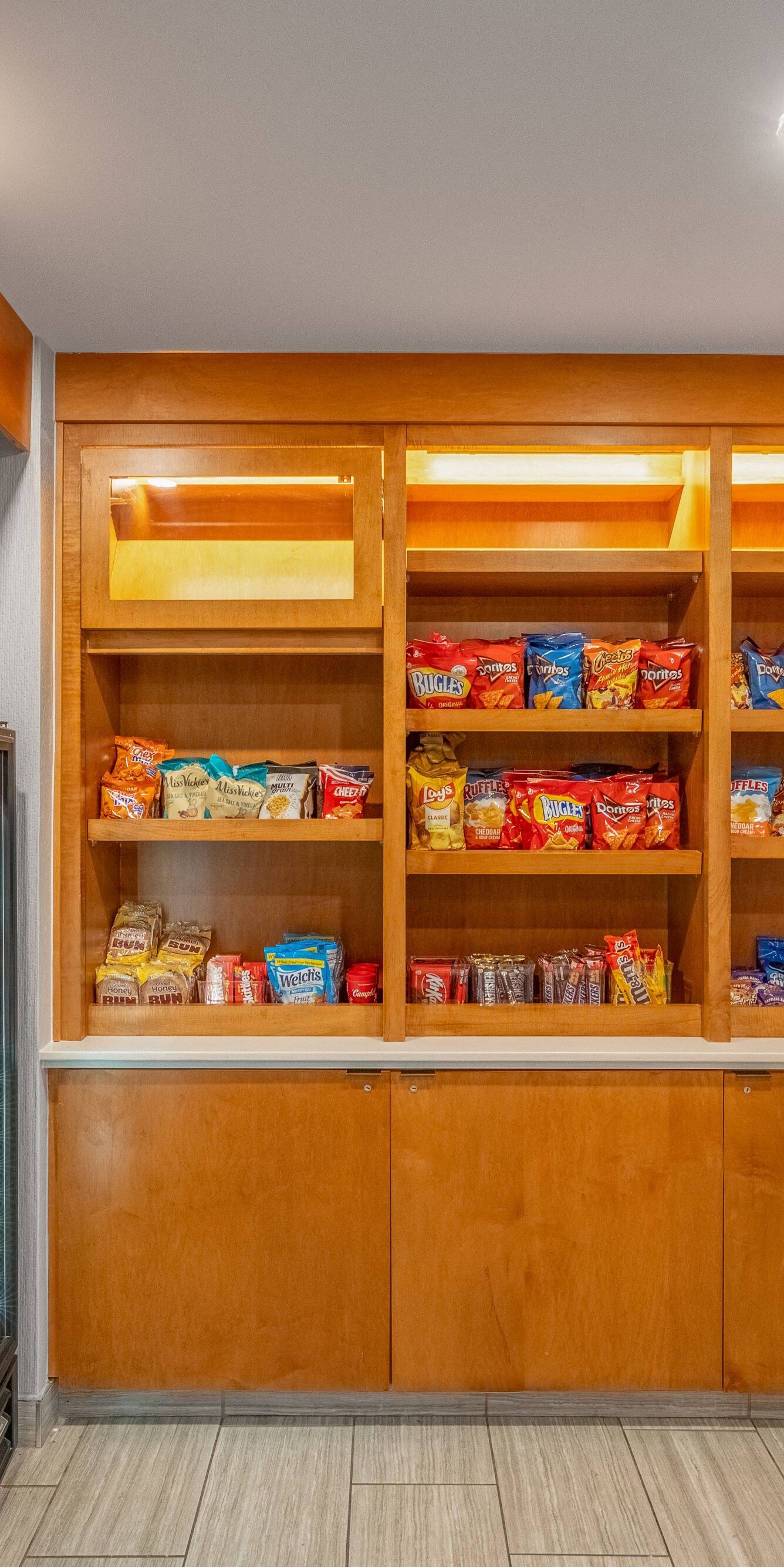 The Market has snacks & sundries available 24/7.