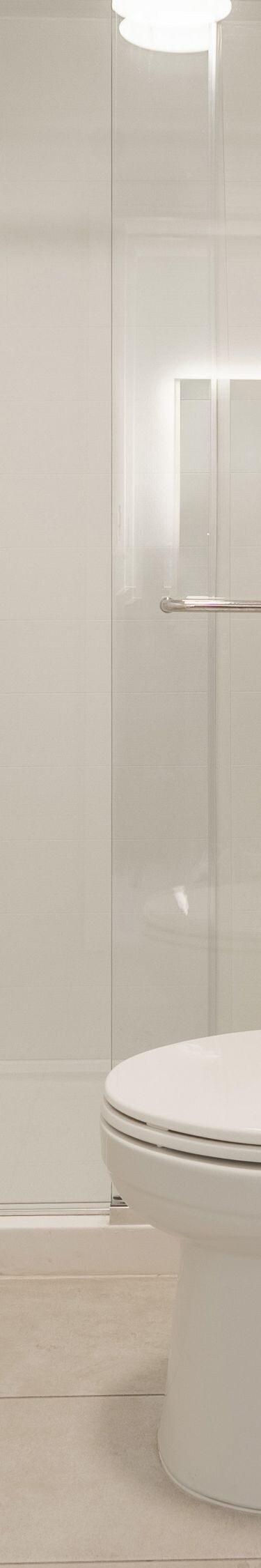 Walk-In Shower with bulk amenities