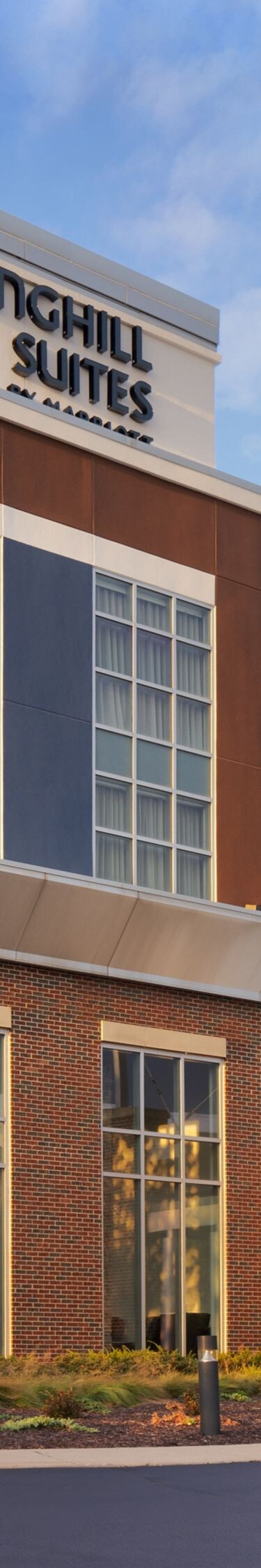 Exterior view of building with signage