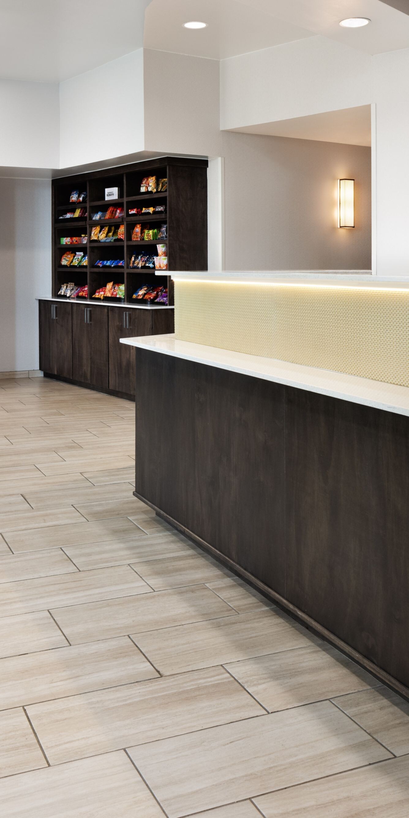 Market pantry with snacks and drinks