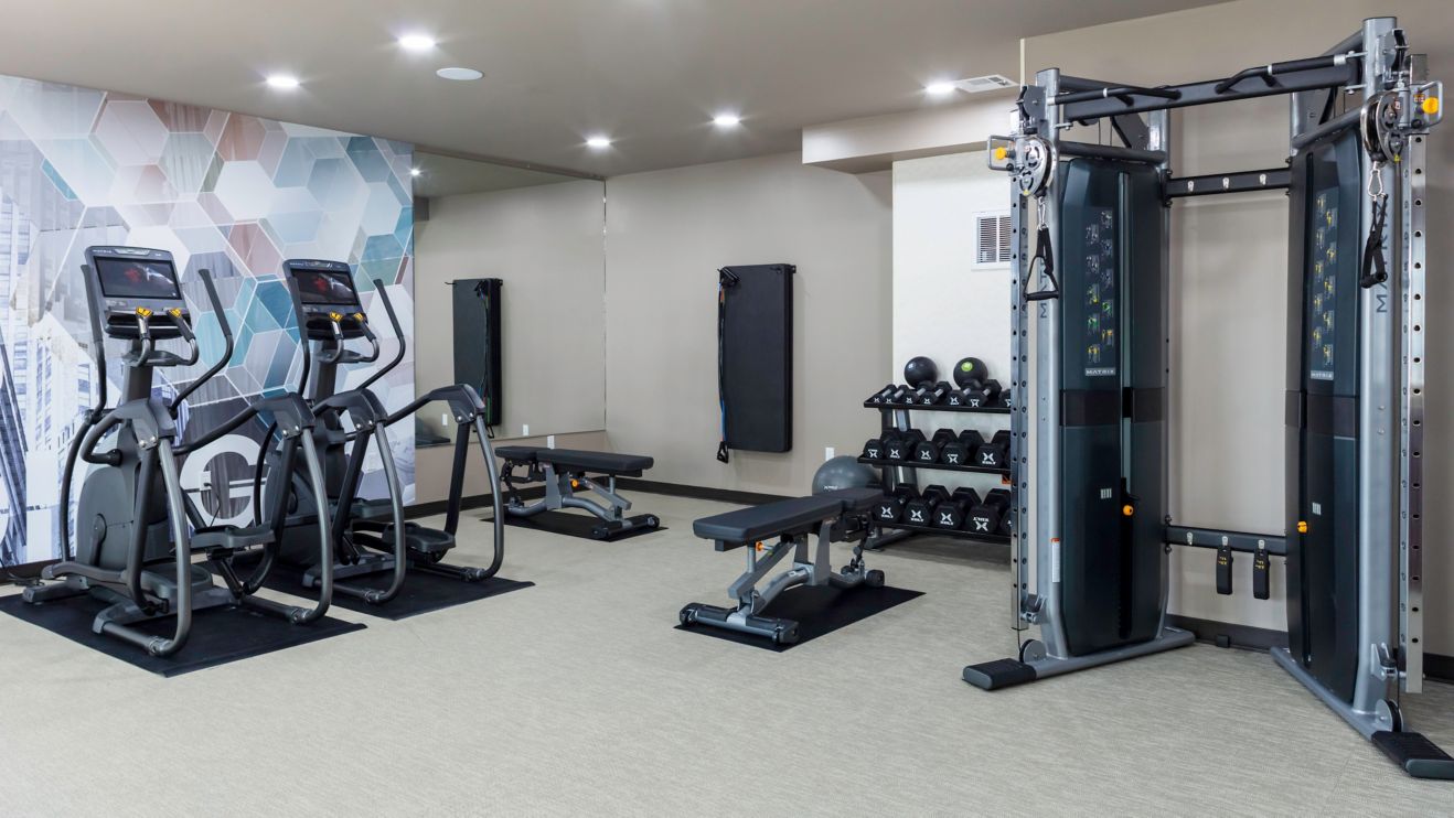 Stay on top of your work out in our fitness center