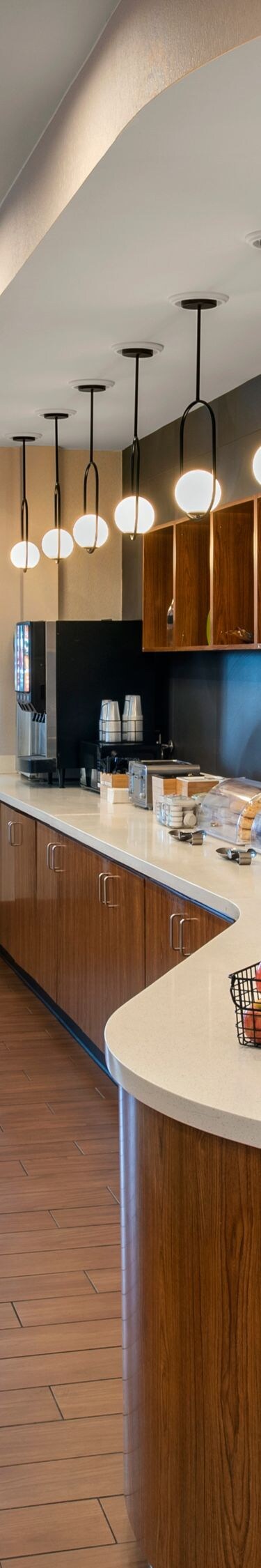 Hot breakfast buffet selection