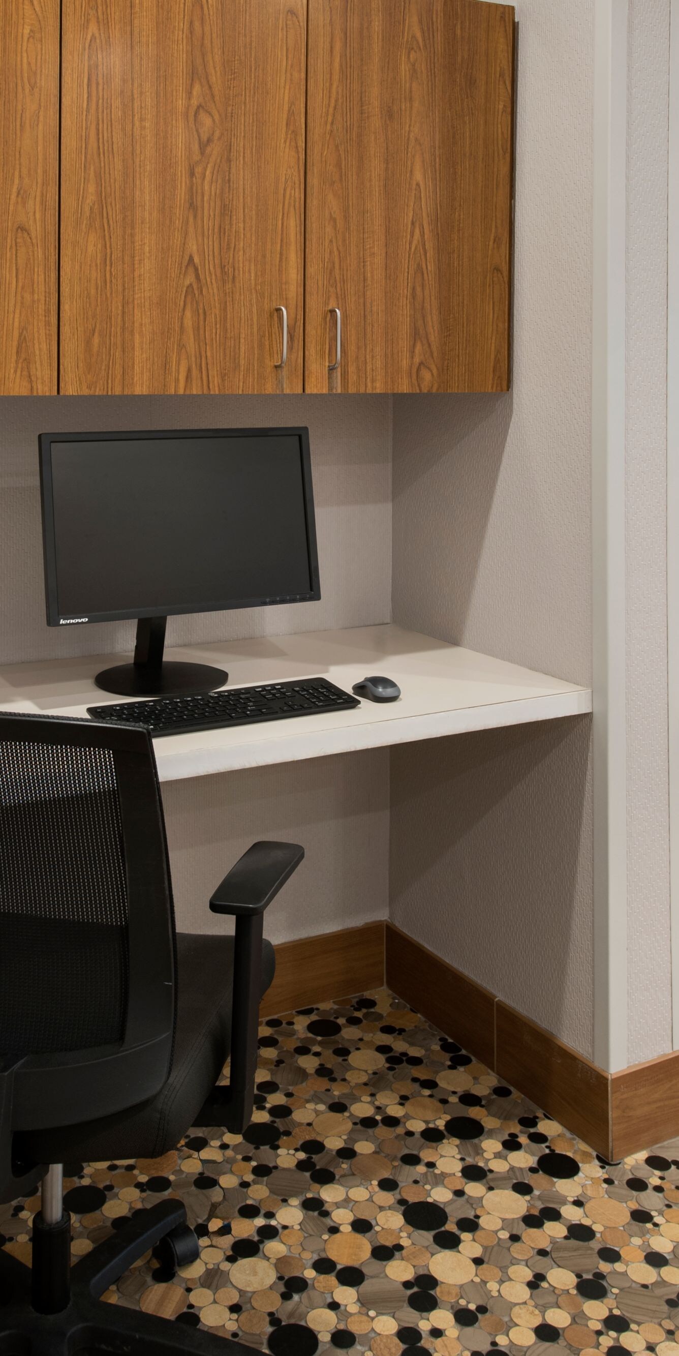 Business Center with computer workstation, printer