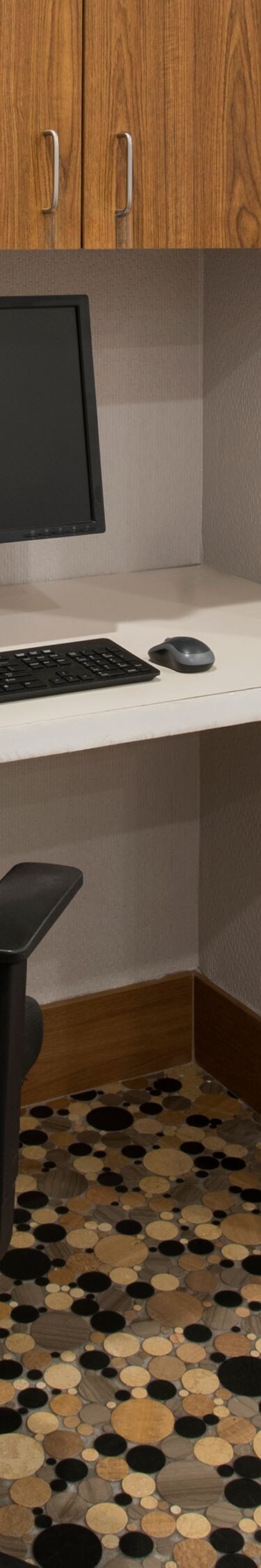 Business Center with computer workstation, printer