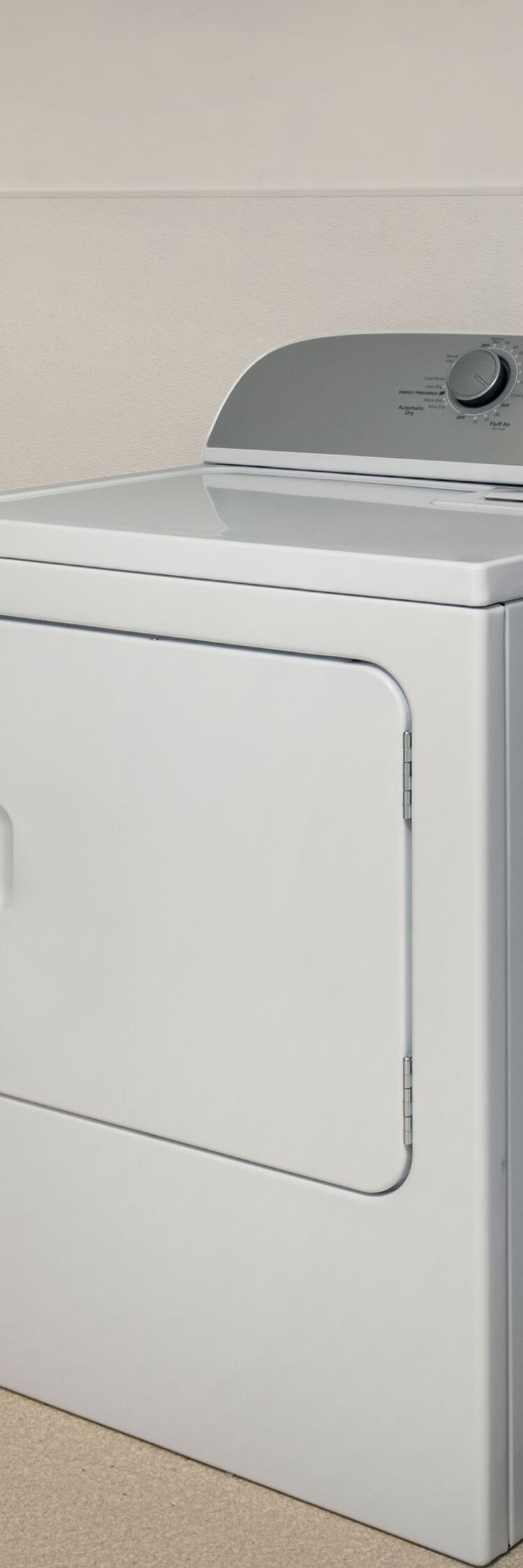 Laundry room with washer, dryer, folding table
