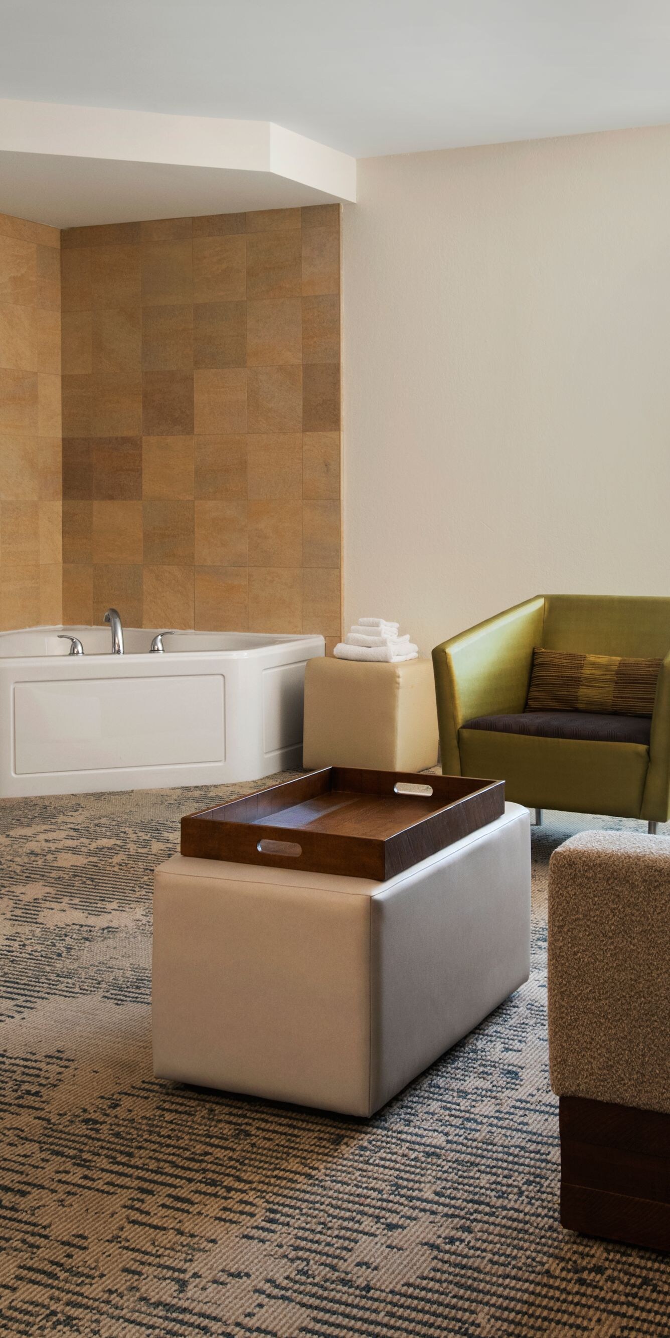 Spacious suite with seating area