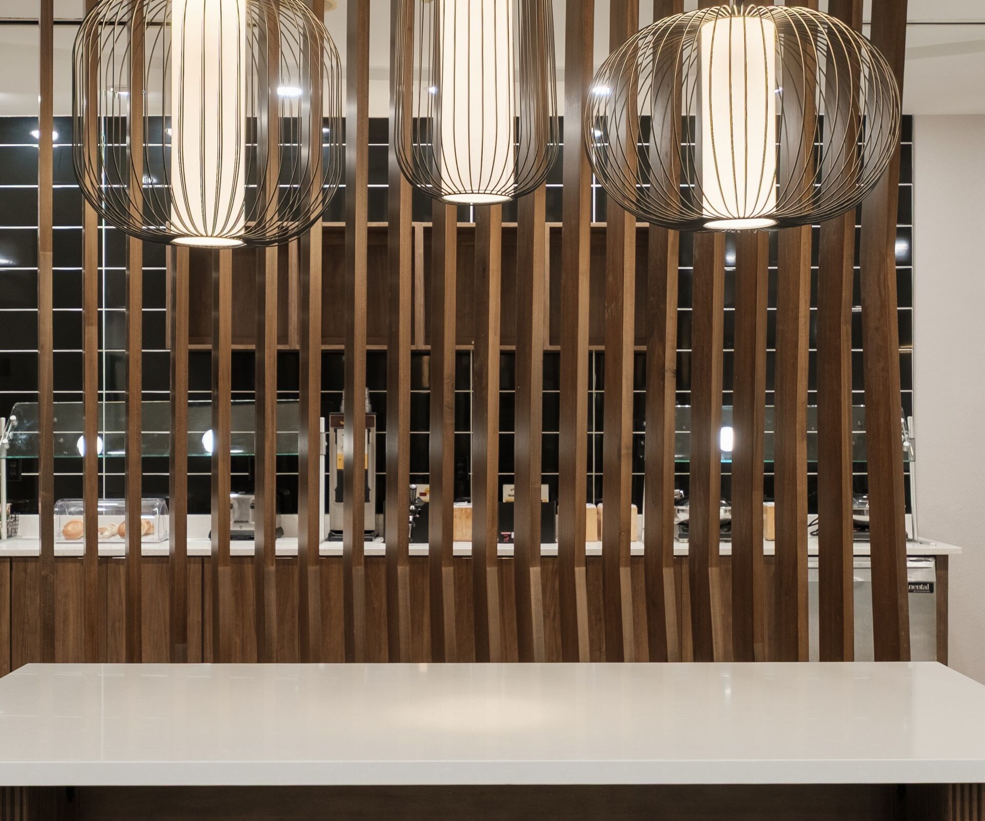 Lobby seating and breakfast bar