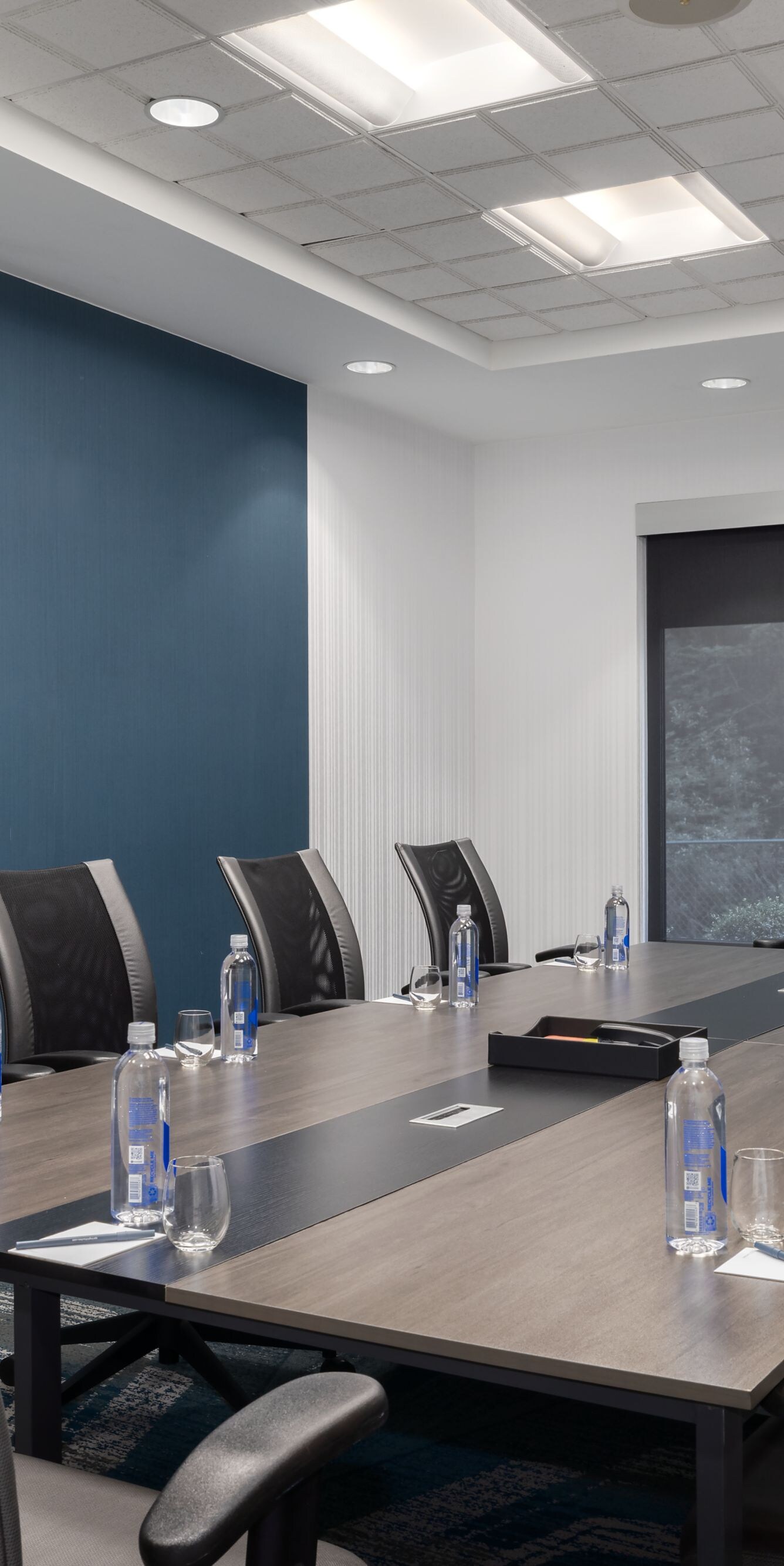 Meeting room with conference table and chairs