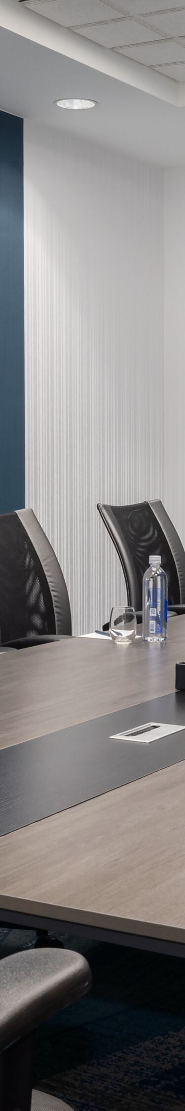 Meeting room with conference table and chairs