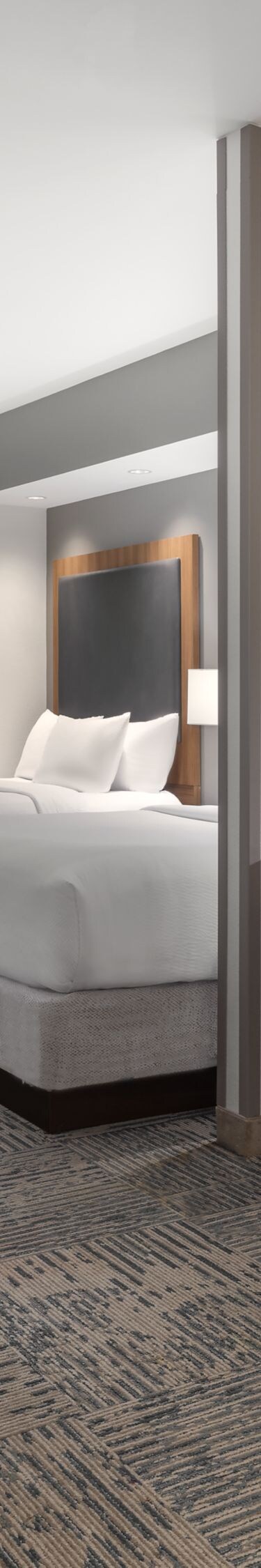 Suite with kitchenette, desk, and seating area