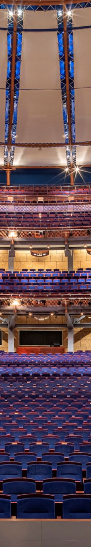 Theater angle from the stage view of seats.