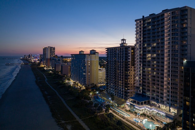 Sunset view of Myrtle Beach