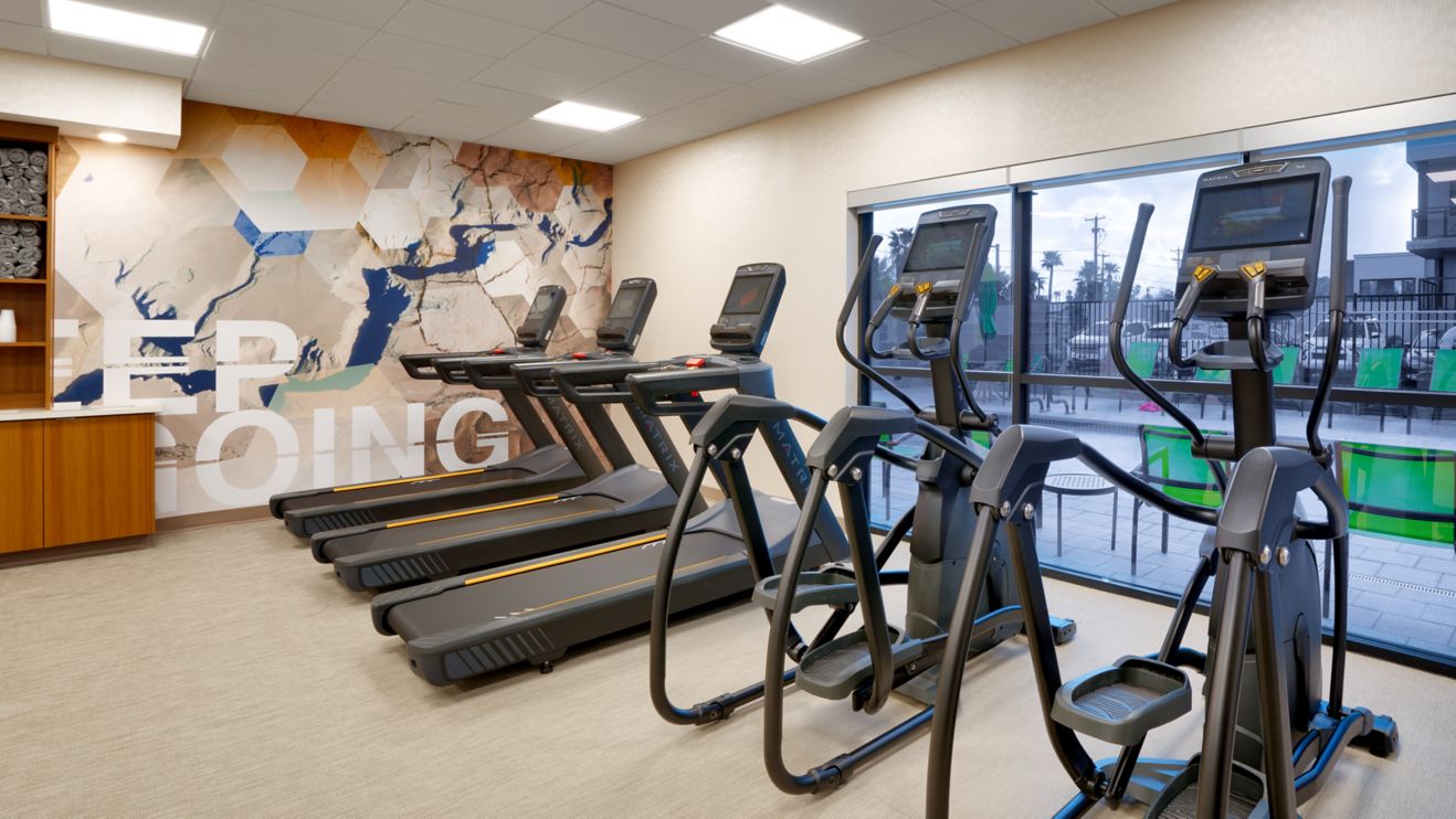 A large state of the art fitness room