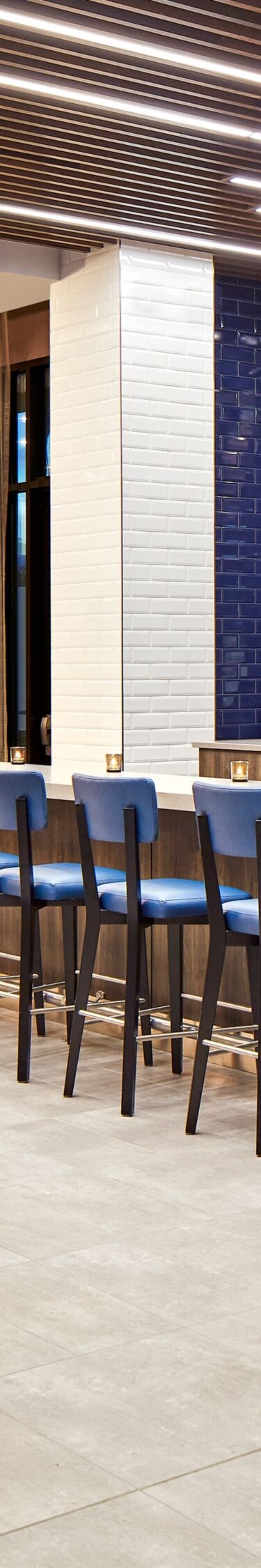 Hotel bar with seating and beverage service