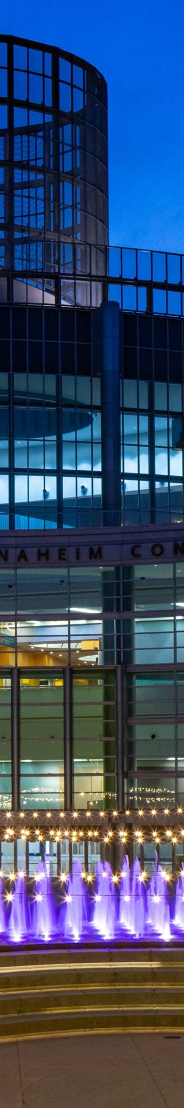 Anaheim Convention Center Lit at Night