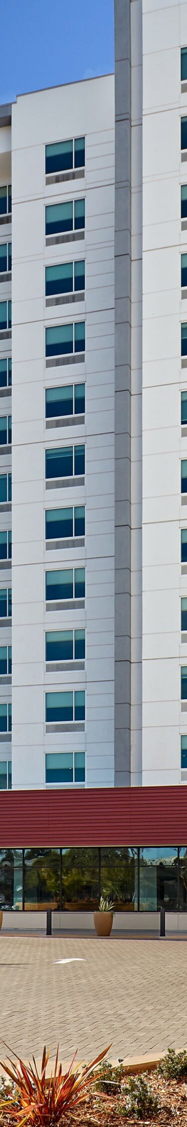 Hotel exterior architectural detail