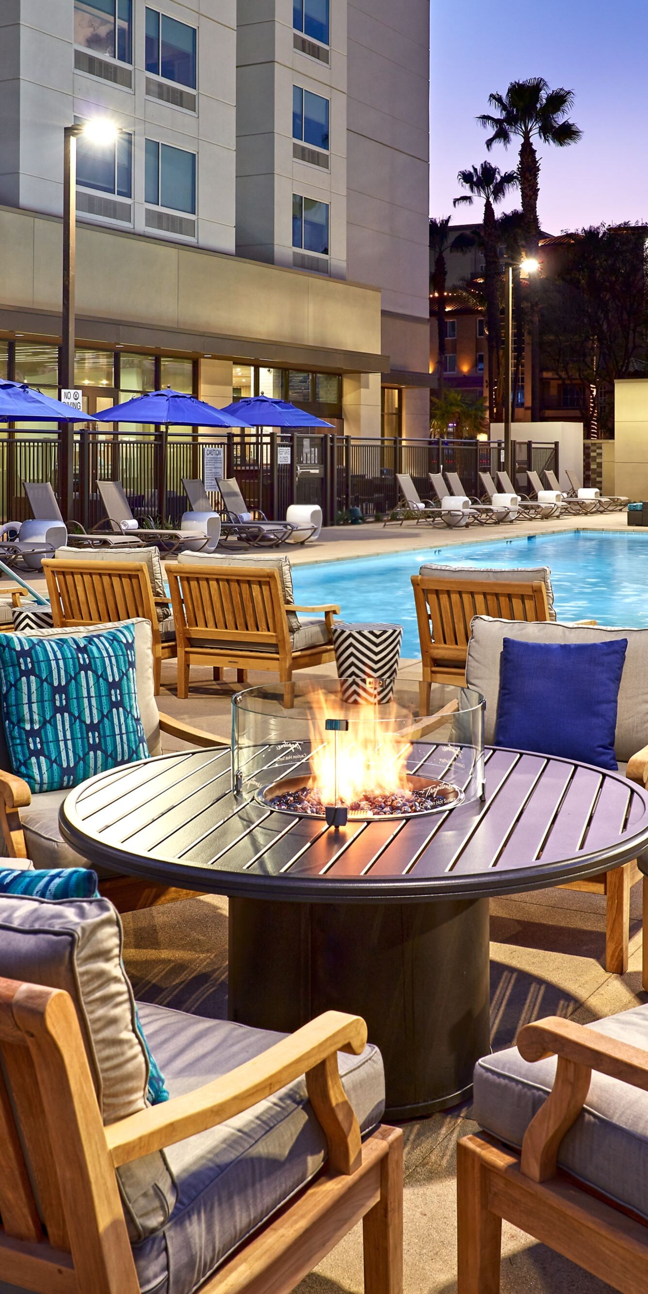Outdoor seating with fire pit