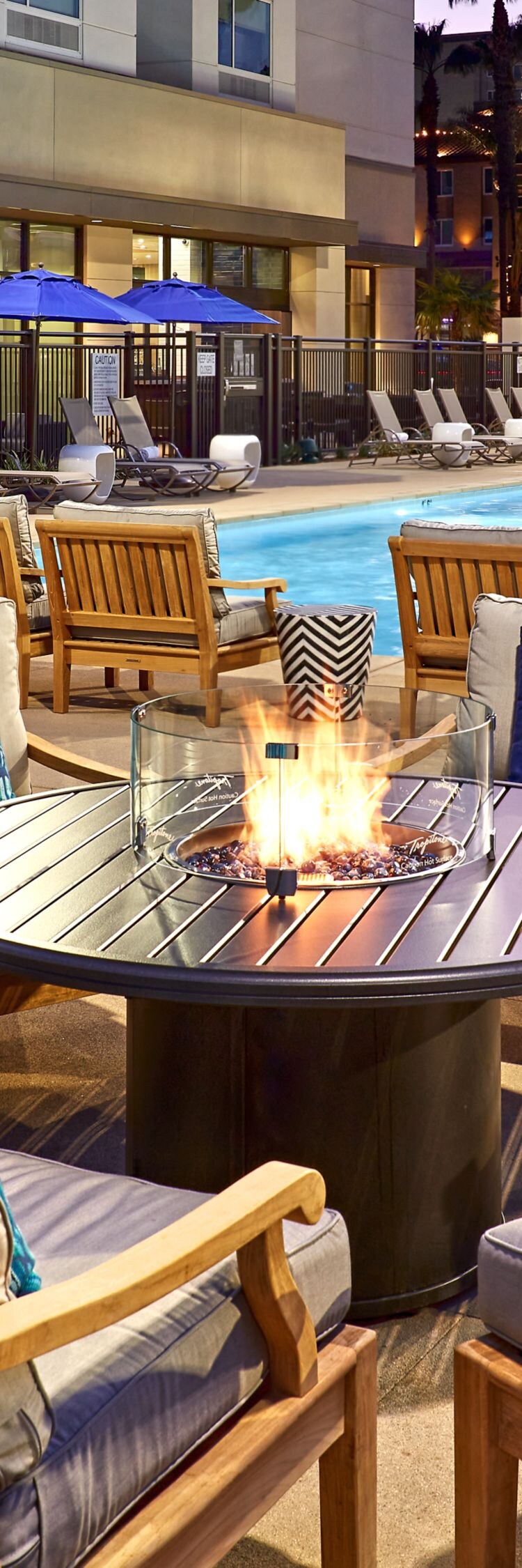 Outdoor seating with fire pit