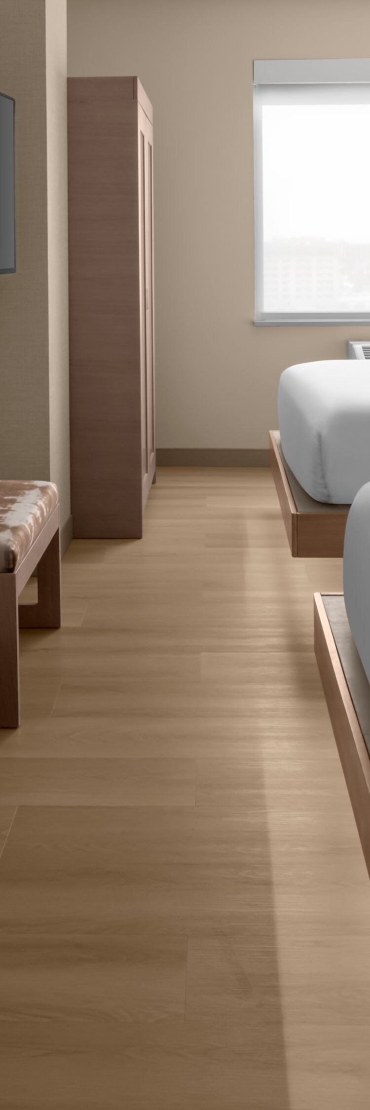 Guest room with two double beds