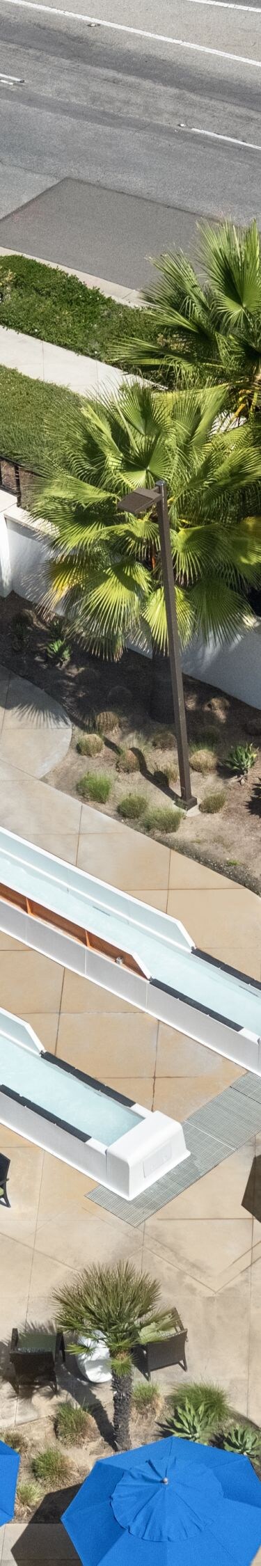 Water slides and play areas from above
