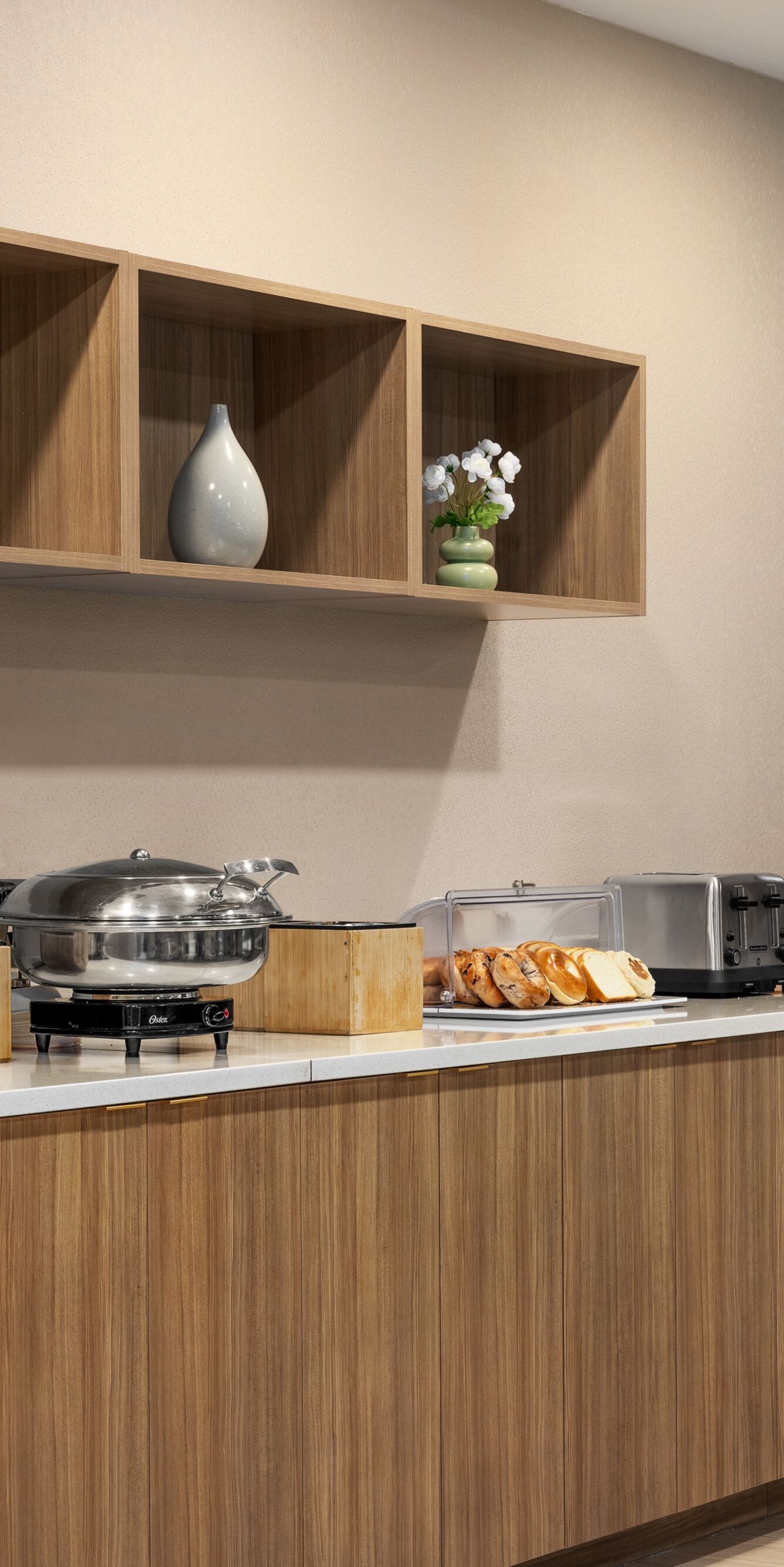 Breakfast buffet with hot and cold options