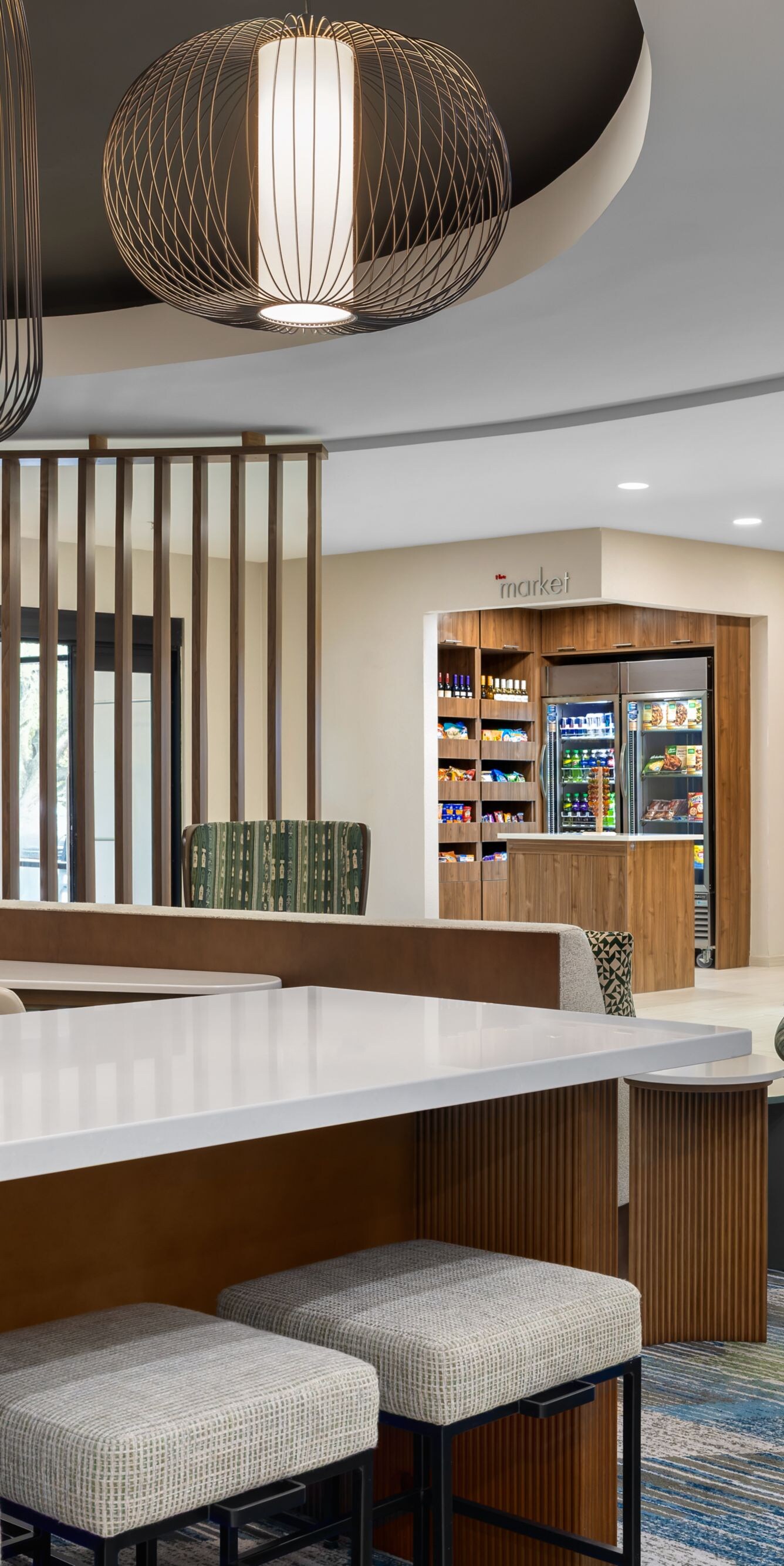 Various seating options in the lobby