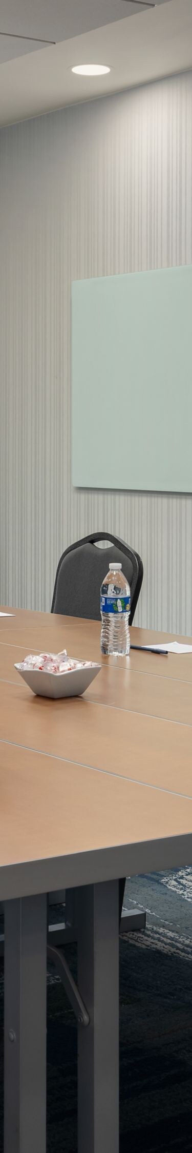 Meeting room set for boardroom meeting