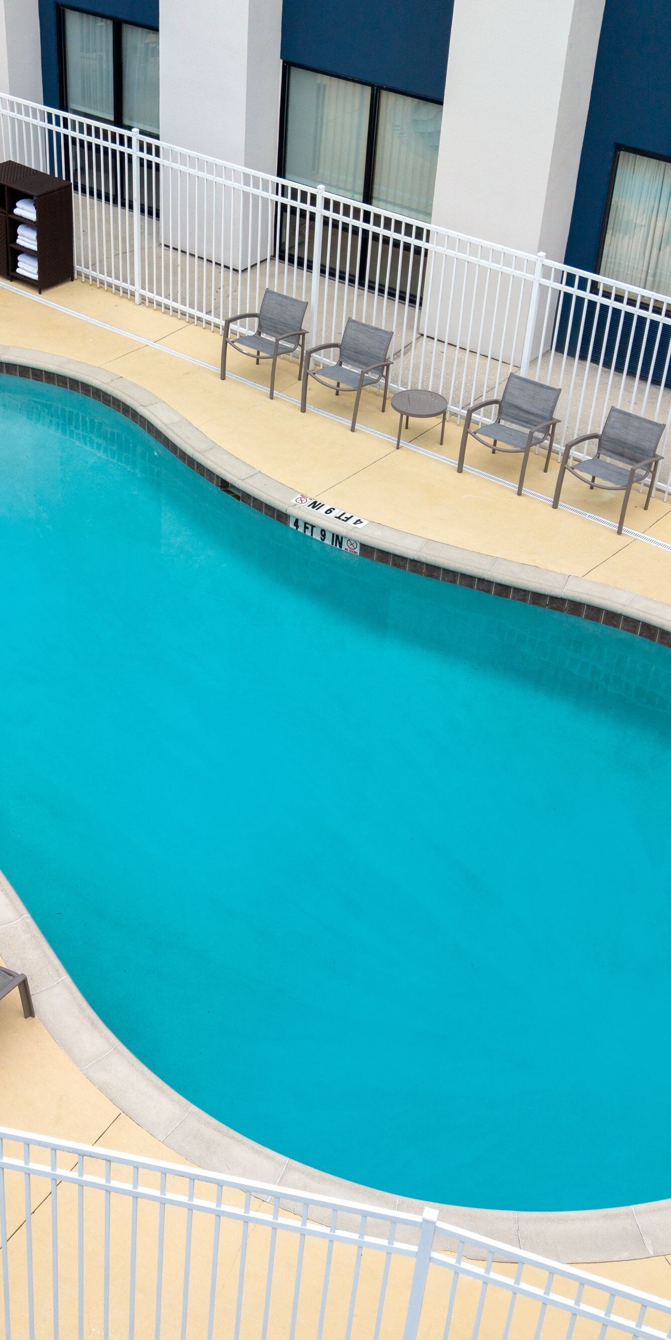 Outdoor pool and hot tub