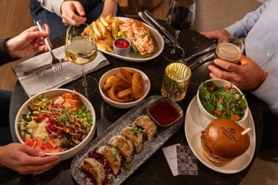 assortment of lunch menu items