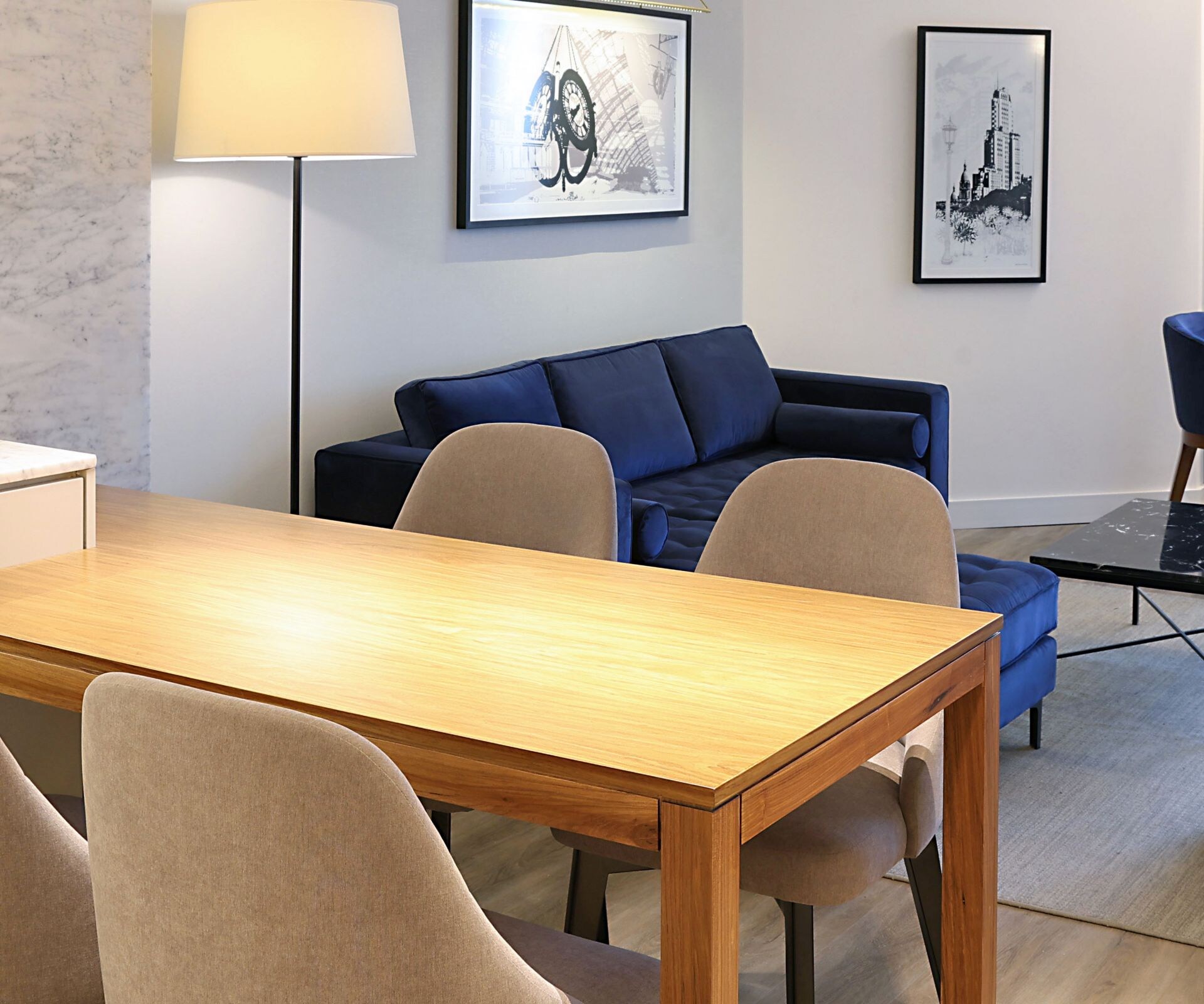 Spacious living and dining area