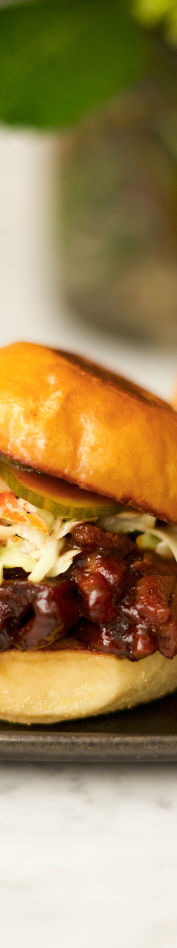 BBQ sandwiches on a plate
