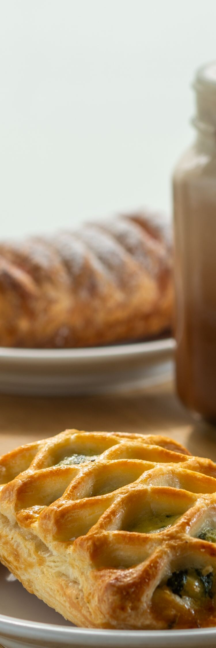 coffee selection and sweet and savory treats