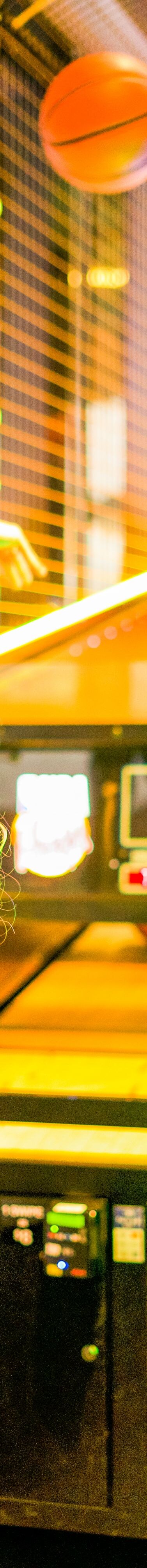 Woman playing arcade games