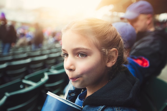 Girl Enjoying Baseball Game in Arlington Texas