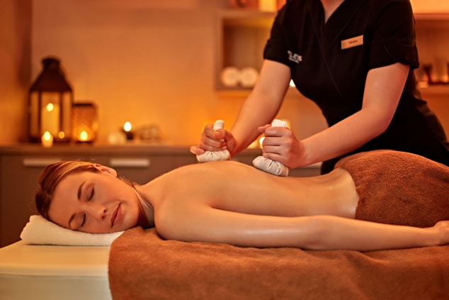 A woman at the spa treatment