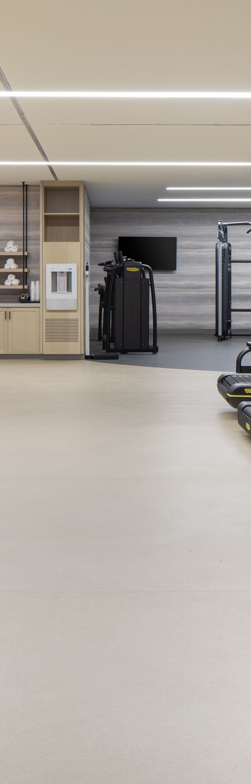 Hotel fitness treadmills and elliptical machines
