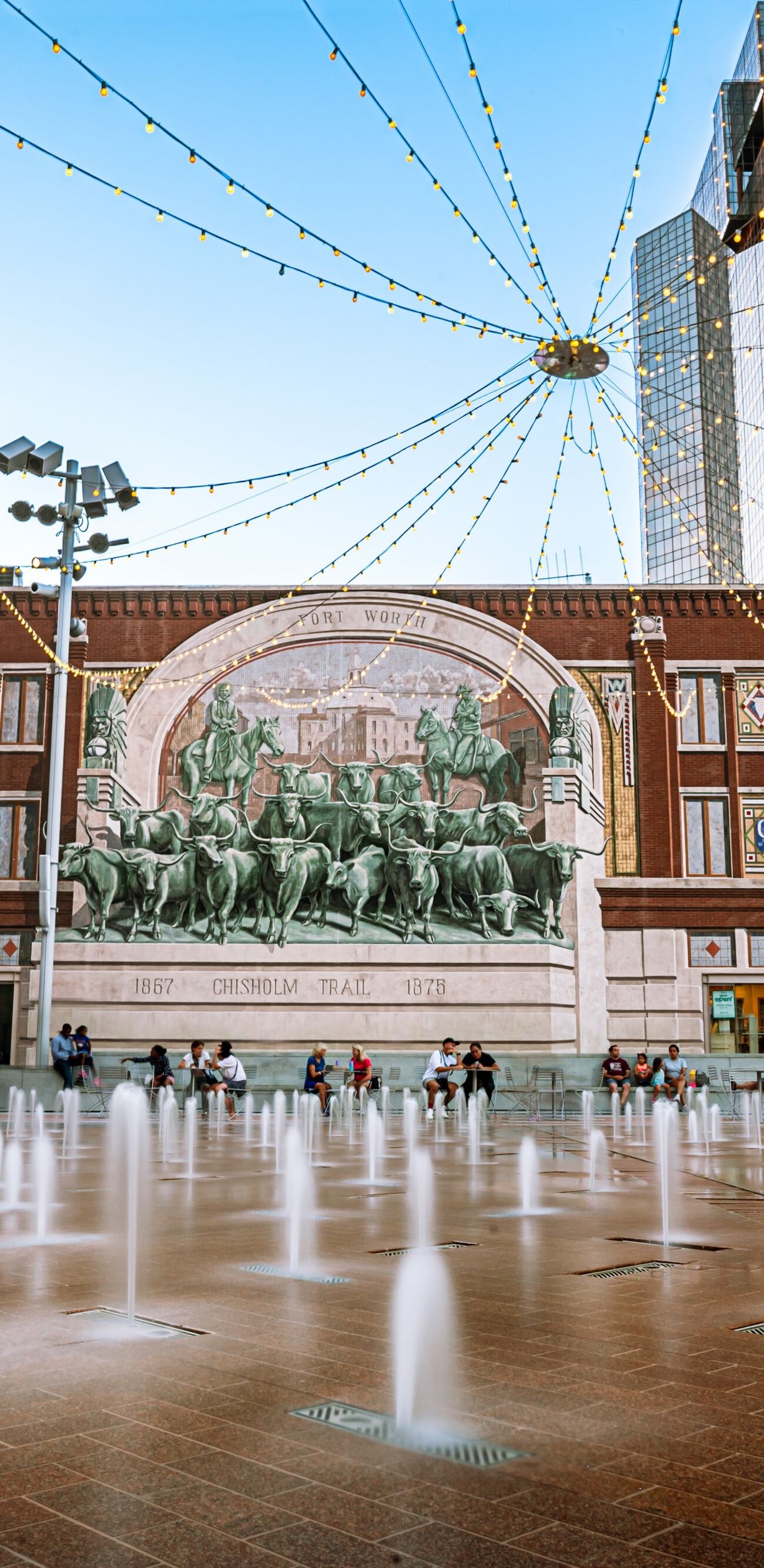 Sundance Square Plaza & Fountain in Ft. Worth