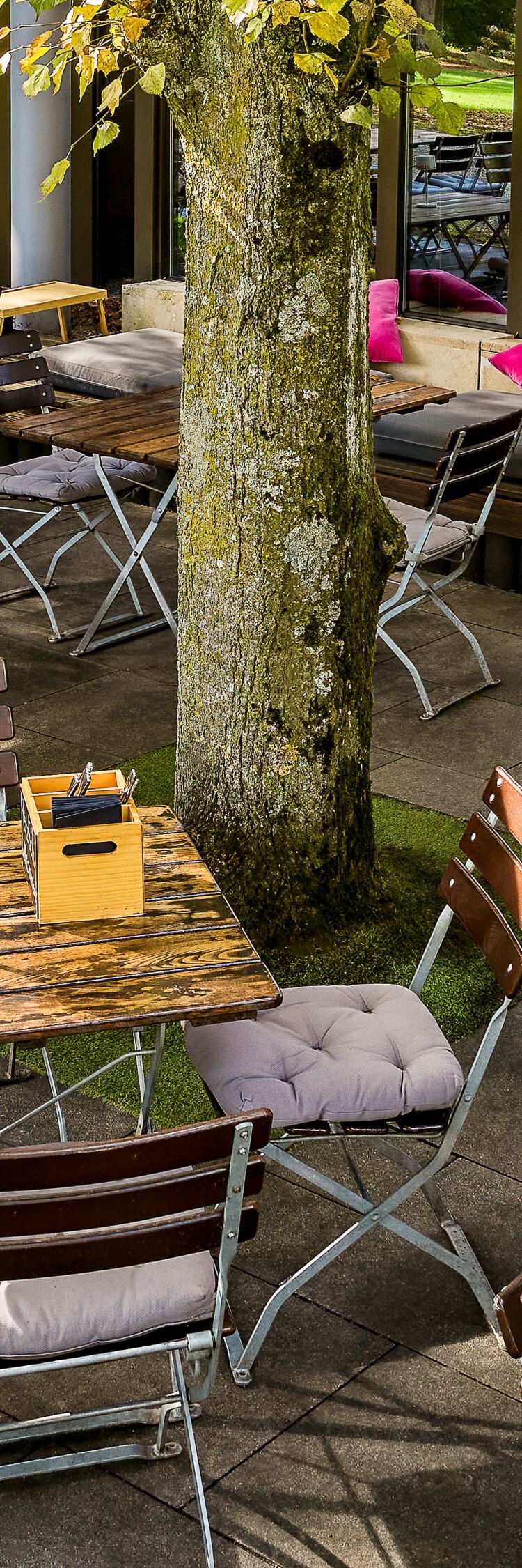Terrasse, Treffpunkt im Freien, Speisen und Getränke