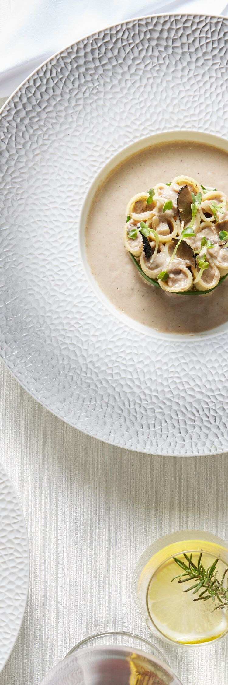 Gourmet dishes on the table