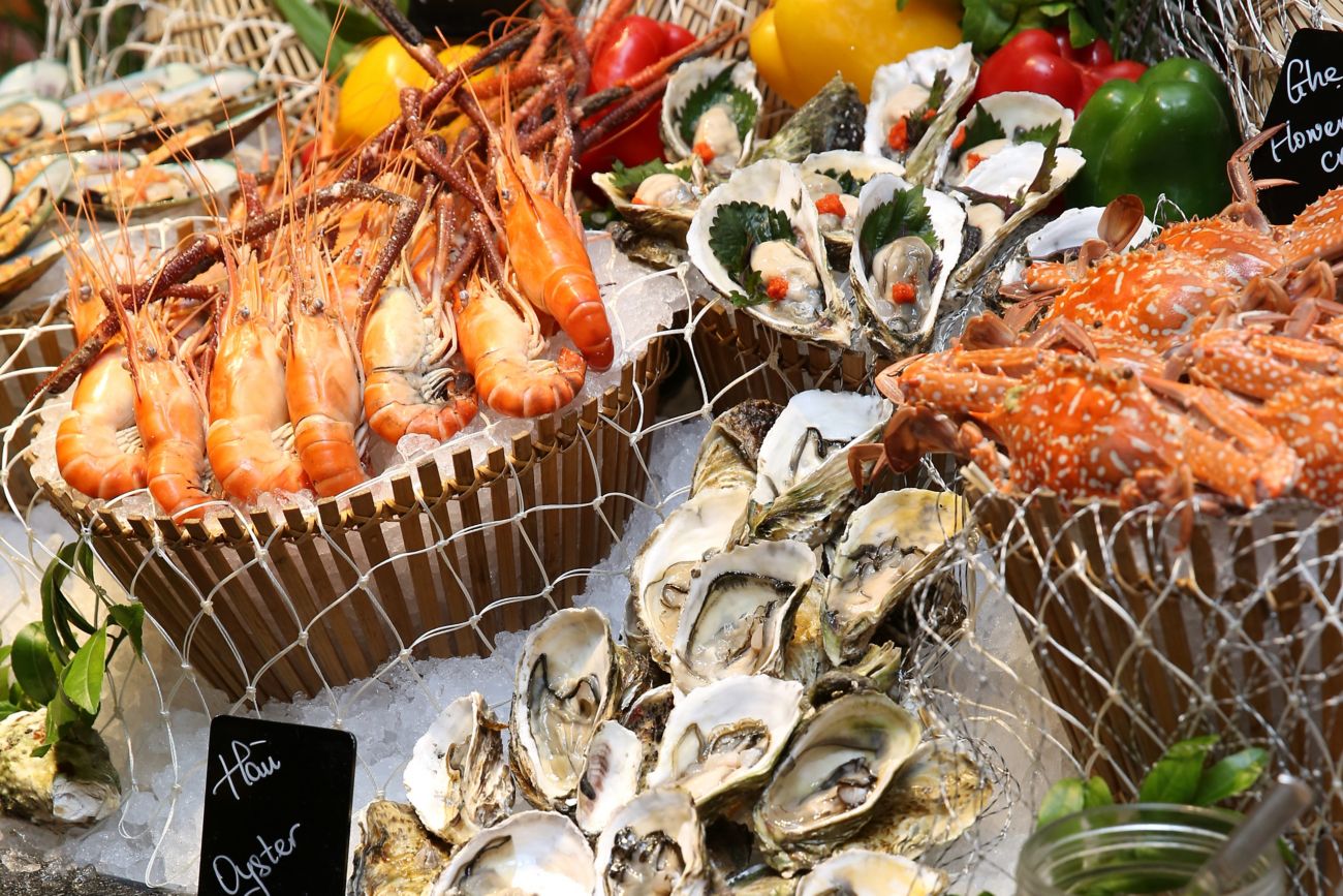 Explore the fresh seafood on our counter including