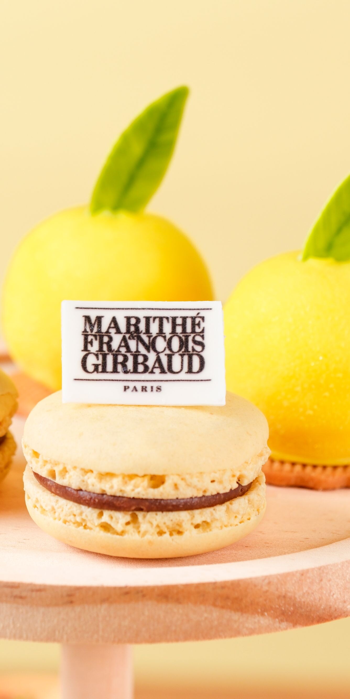 Macaron (left); Tarte au Citron (right)