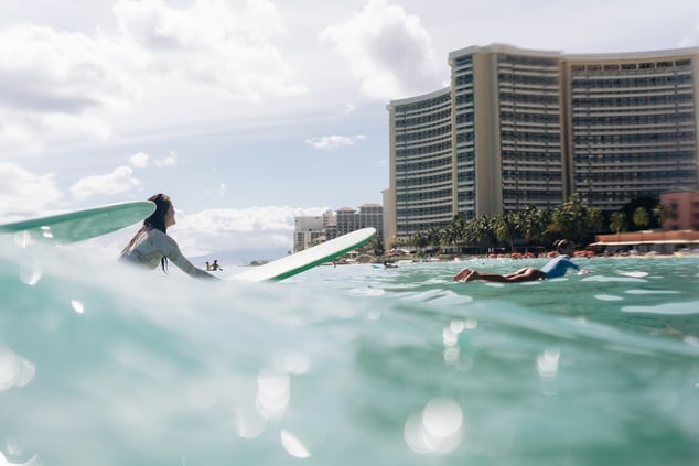 Sheraton Waikiki from the surfbreak