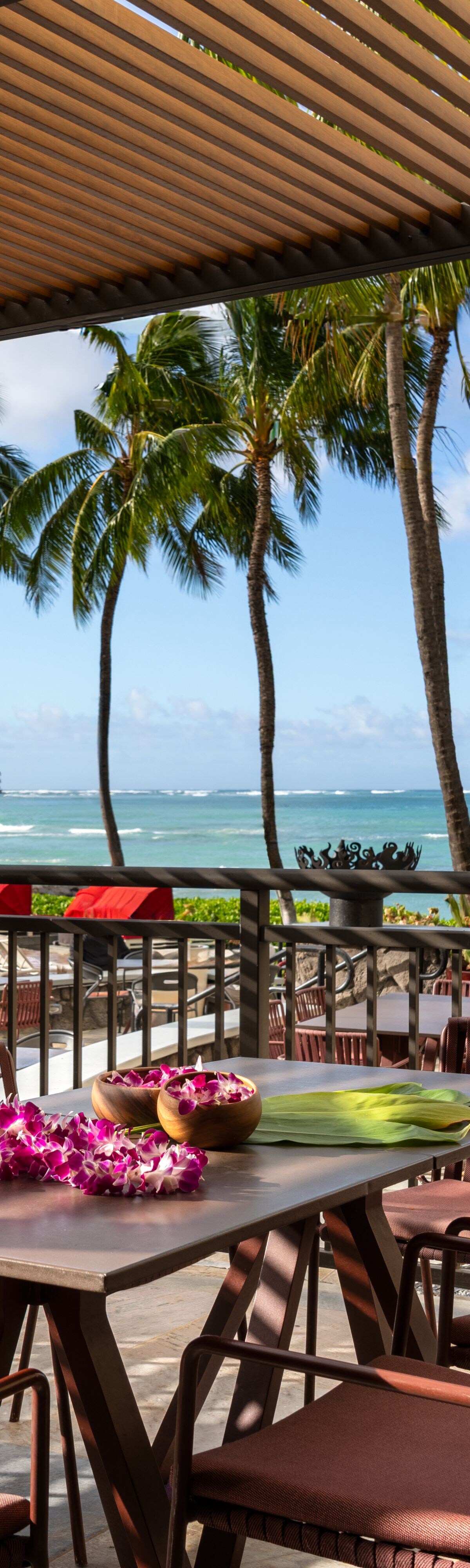Outdoor activity terrace with ocean views