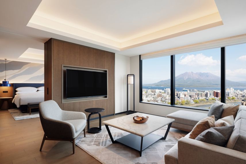 Sakurajima Suite living room